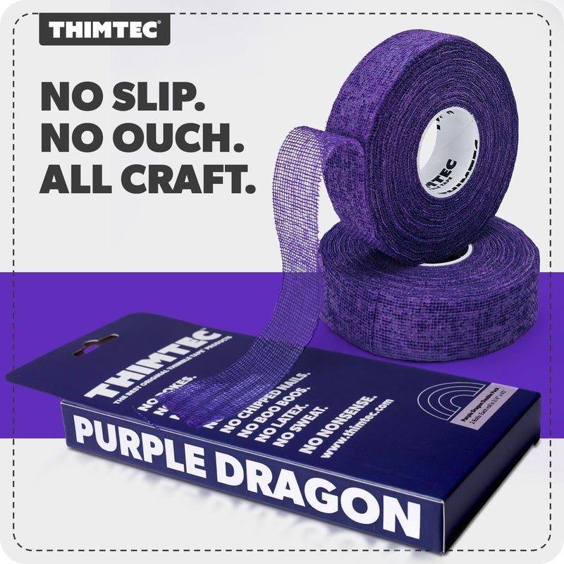 THIMTEC - The Original Thimble Tape for Hand Sewing - Fully Adjustable Nail & Finger Protector - A Smarter Alternative to Classic Knitting Thimbles - Purple 2-Pack - Image 2